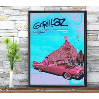 Gorillaz North America Tour 2022 Poster, Gorillaz Fall Tour 2022 Poster