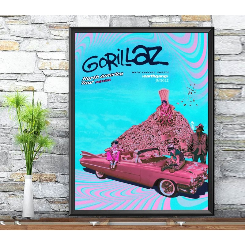 Gorillaz North America Tour 2022 Poster, Gorillaz Fall Tour 2022 Poster — Posters & Prints