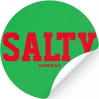 Salty Red And White Mathew 5 Stickers