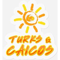 Turks & Caicos Bright Yellow & Orange Stickers