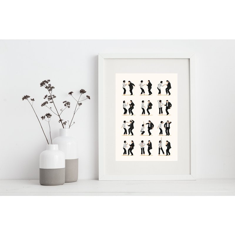 Cool Pulp Fiction Dance Print, The Dance Poster — Posters & Prints