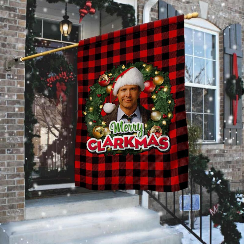 Merry Clarkmas Flag — Drapeaux décoratifs