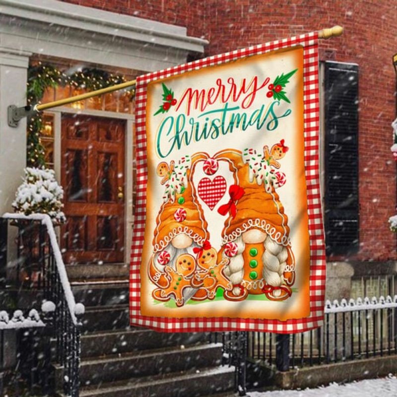 Christmas Gingerbread Flag Merry Christmas Flag House — Drapeaux décoratifs