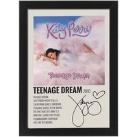 Katy Perry Teenage Dream Album Cover Signed Poster