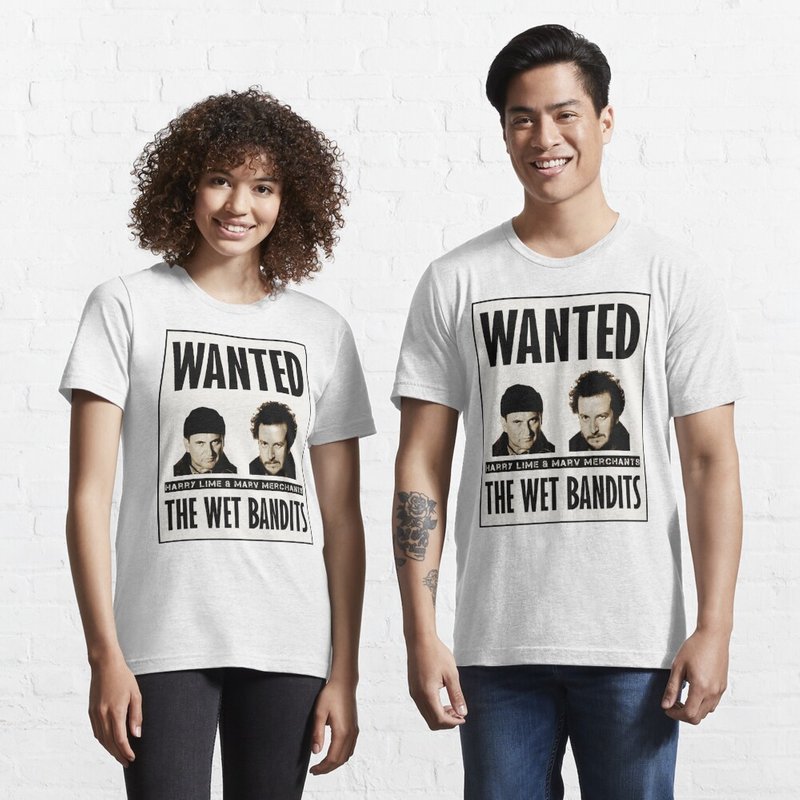 Wet Bandits Wanted T-shirt — Mens T Shirts