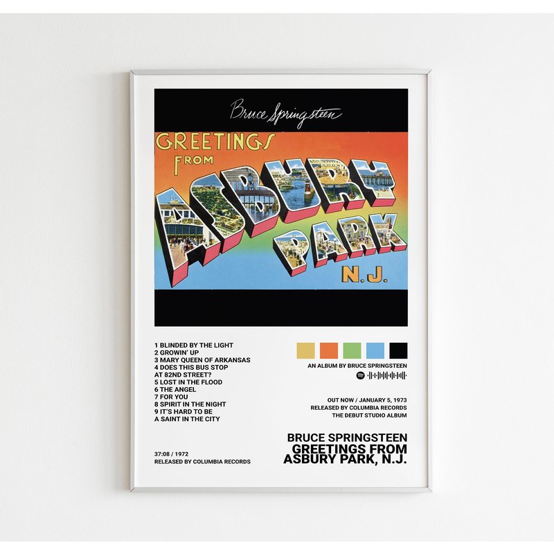 Bruce Springsteen Posters / Greetings From Asbury Park, N.j. Poster — Posters & Prints