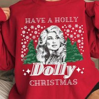 Vintage Have A Holly Dolly Christmas Sweatshirt — Sweats à capuche pour hommes