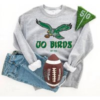 Vintage Go Birds Sweatshirt, Philadelphia Sweatshirt, Sundays Are For The Birds, Sunday Football Sweatshirt
