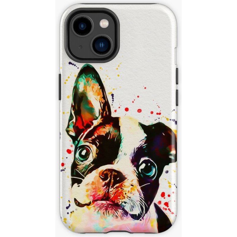 Boston Terrier Watercolor Iphone Case — Coque de téléphone