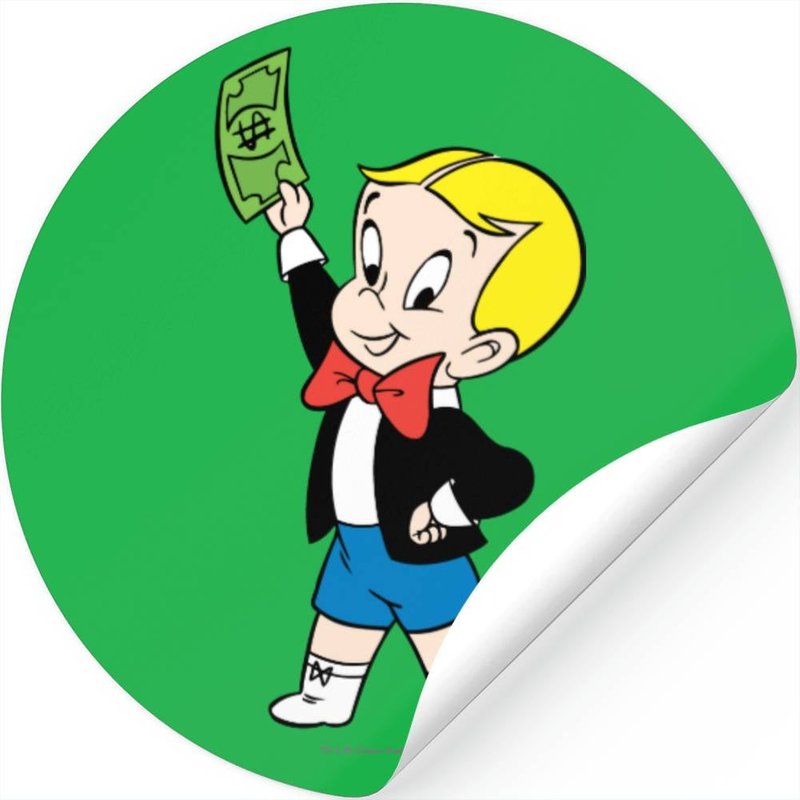 Richie Rich Dollar Bill - Color Stickers — Stickers & Decals