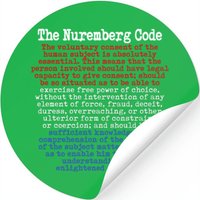 The Nuremberg Code Red White & Blue Stickers — Stickers & Decals