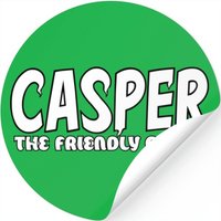 Casper The Friendly Ghost White Logo Stickers