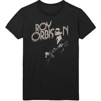 Roy Orbison Unisex Tee: Guitar & Logo — T-shirts pour hommes