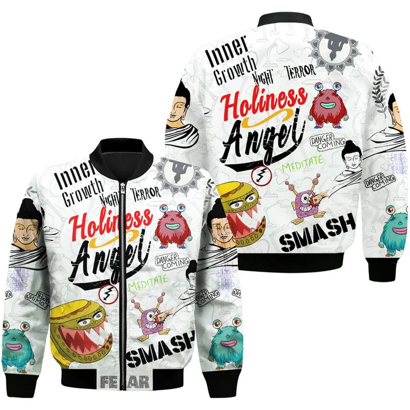 Art Print Bomber Jacket For Men — Blousons et vestes légères