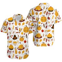 Turkey Thanksgiving For Holiday Thanksgiving Hawaiian Shirt — Chemises décontractées pour hommes