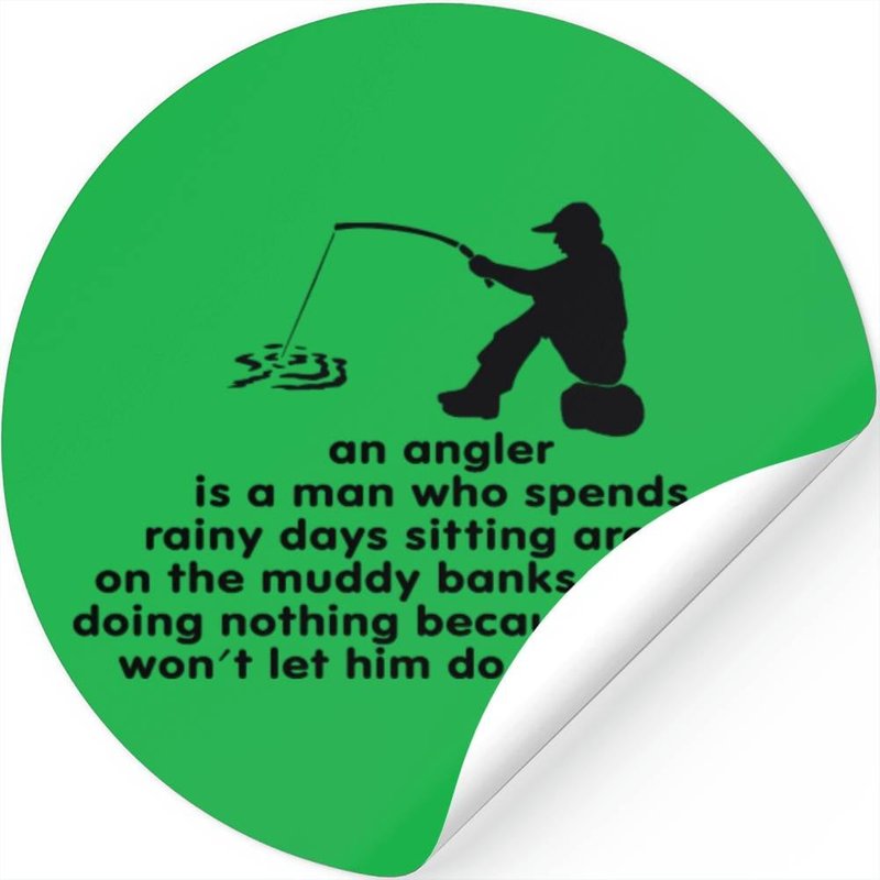 Humorous Angler's Stickers — Stickers & Decals