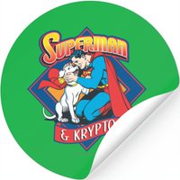 Superman With Krypto Stickers
