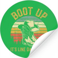 Boot Up It's Line Dance Time Funny Dancing Country Stickers