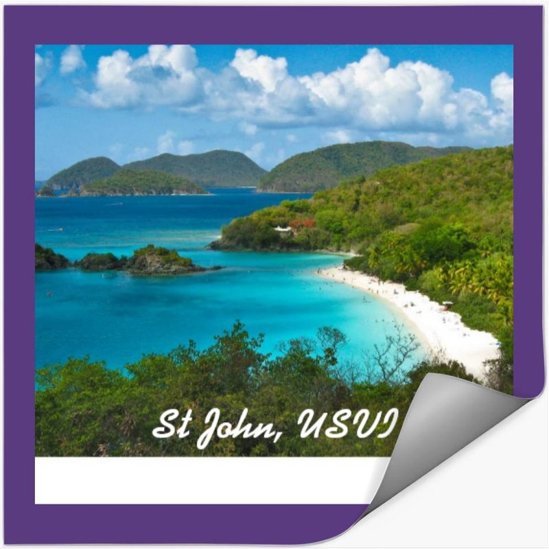 Trunk Bay, St John Usvi Stickers — Autocollants et stickers