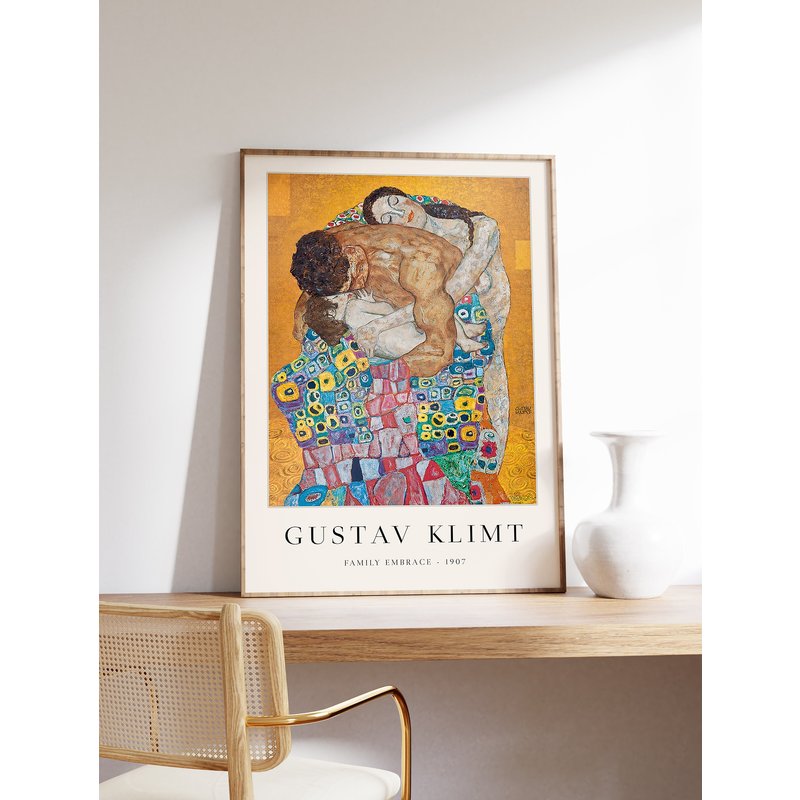 Gustav Klimt Wall Art, Family Embrace Poster — Posters & Prints