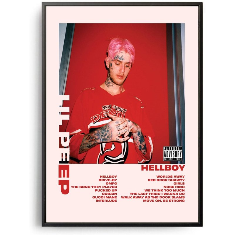 Lil Peep Album Poster Hellboy — Affiches et impressions