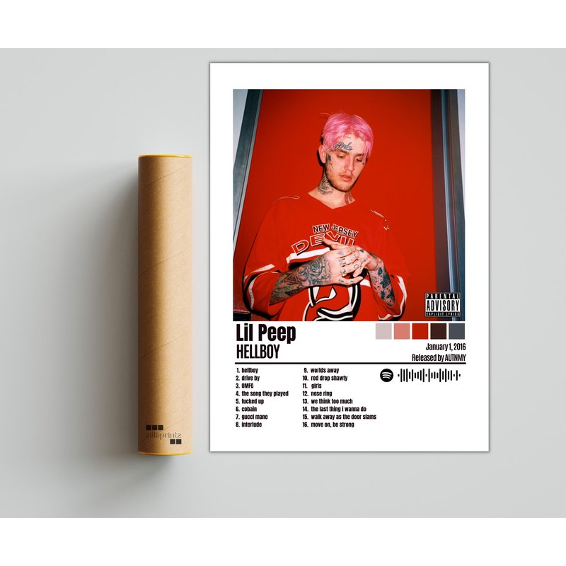 Lil Peep Poster | Hellboy Poster | Album Cover Poster
