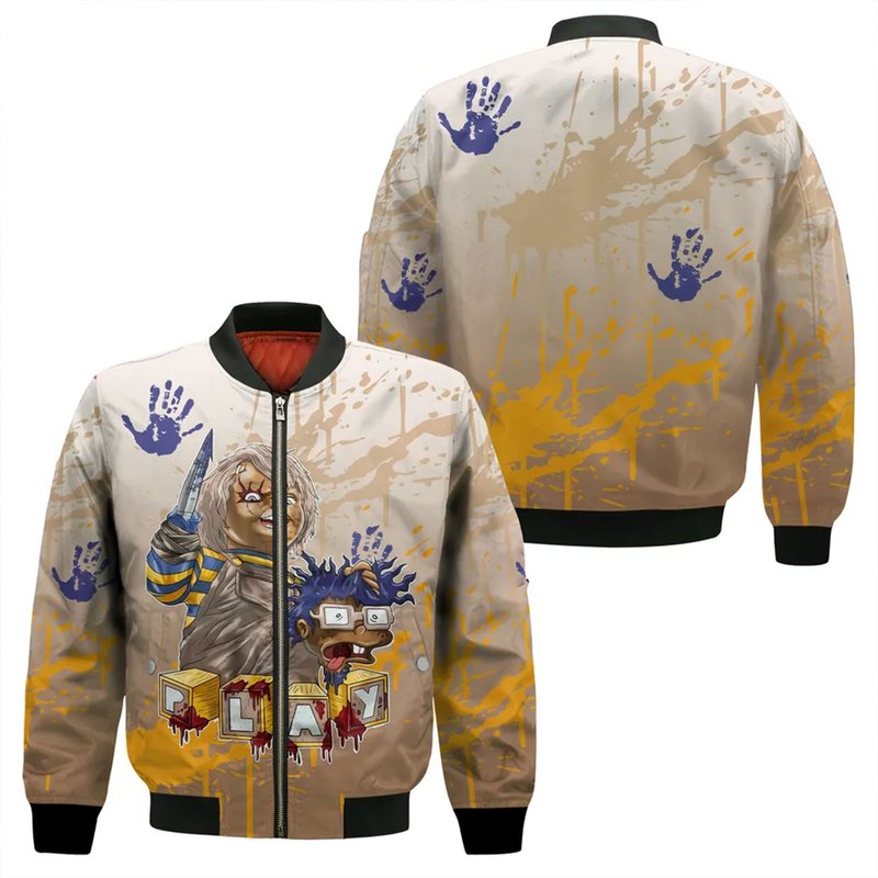 Shirt To Match Jordan 7 Se Afrobeats - Chucky Chuckie Kills Halloween Bomber Jacket — Blousons et vestes légères