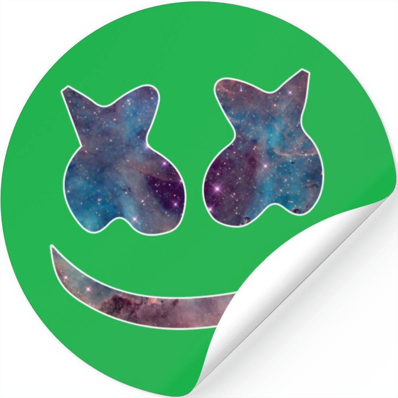 Marshmello Face Galaxy Nebula 3 Stickers