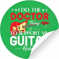 Funny Guitar For Doctor Guitarist Physician Musici Stickers