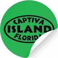 Captiva Island Florida Black Stickers — Stickers & Decals