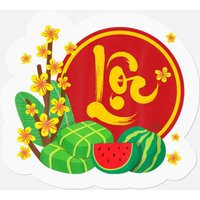 Lunar Vietnamese New Year Decorations 2022 | Phuc Stickers