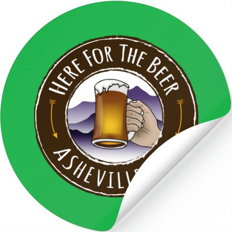 Asheville Beer - Black Stickers