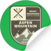 Aspen Mountain Aspen Rocky Mountains Colorado Stickers