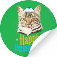 Hanukkah Passover Happy Passover Funny Cat Stickers — Stickers & Decals