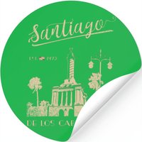 Santiago De Los Caballeros Dominican Vintage Stickers