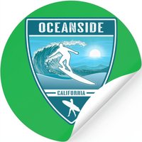 Surf Oceanside California Stickers