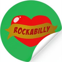 Rockabilly Tattoo Heart Stickers