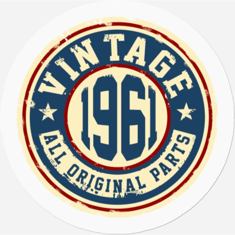 Vintage 1961 All Original Parts Stickers — Autocollants et stickers