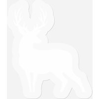 White Deer Silhouette Stickers