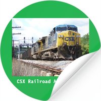 Csx Railroad Ac4400cw #6 With A Coal Train Black Stickers