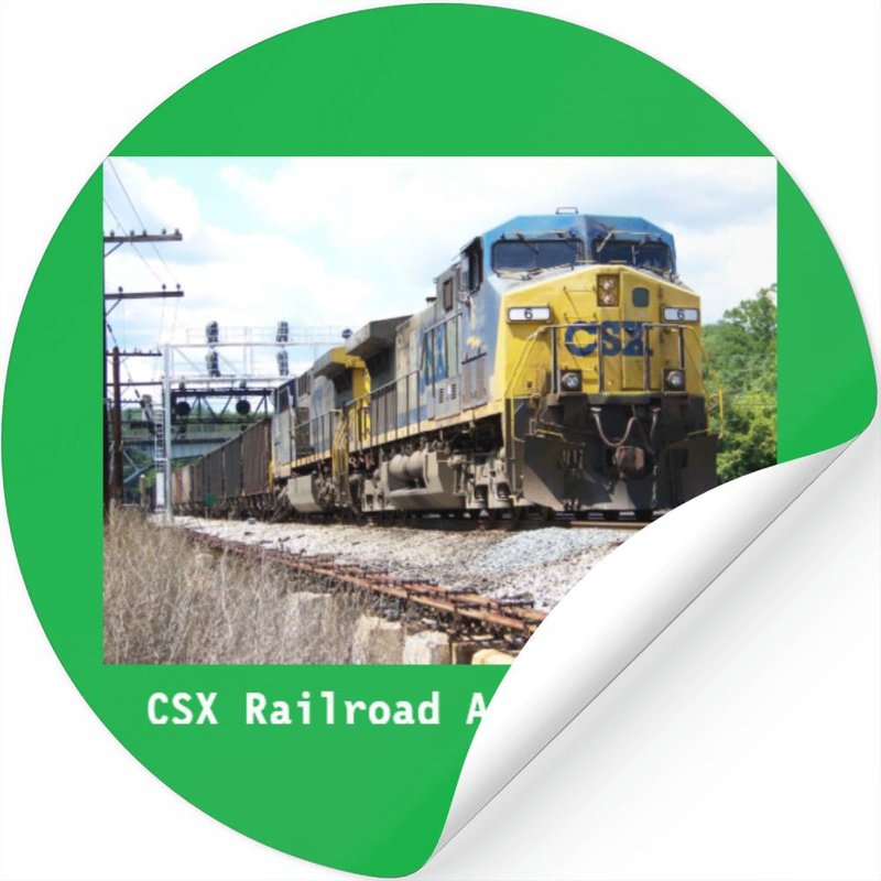 Csx Railroad Ac4400cw #6 With A Coal Train Black Stickers — Stickers & Decals
