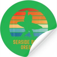 Seaside Beach - Oregon Sasquatch Souvenir Stickers