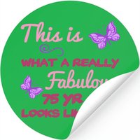 Fabulous 75th Birthday Stickers