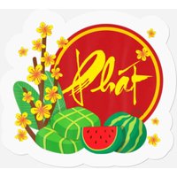 Lunar Vietnamese New Year Decorations 2022 | Phat Stickers