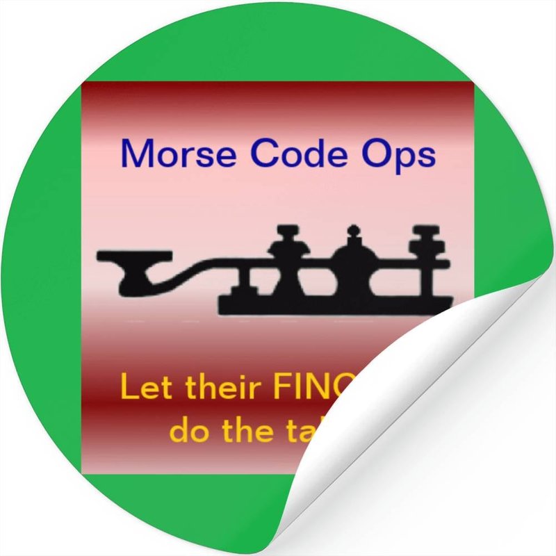 Morse Code Op's Stickers — Stickers & Decals
