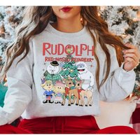 Vintage Rudolph The Red Nosed Reindeer Christmas Premium Sweatshirt — Sweats à capuche pour hommes
