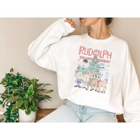 Rudolph The Red Nosed Reindeer Christmas Sweatshirt, Rudolph Christmas Sweatshirt — Sweats à capuche pour hommes