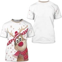 Reindeer Christmas Tshirt 3d, Funny Shirt, Reindeer Funny — Mens T Shirts