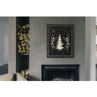 Dancing Skeleton Christmas Poster