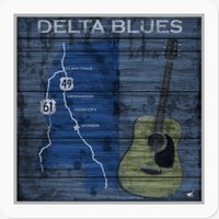 Delta Blues Grunge Blues Highway Stickers — Autocollants et stickers